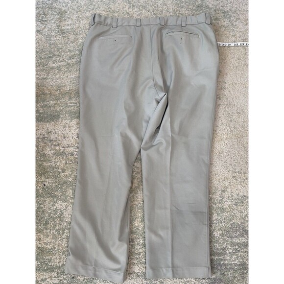 Oak Hill Premium Pant Mens 44x30 Tan/Gray Pleated Relaxed Straight Chino - Picture 8 of 16